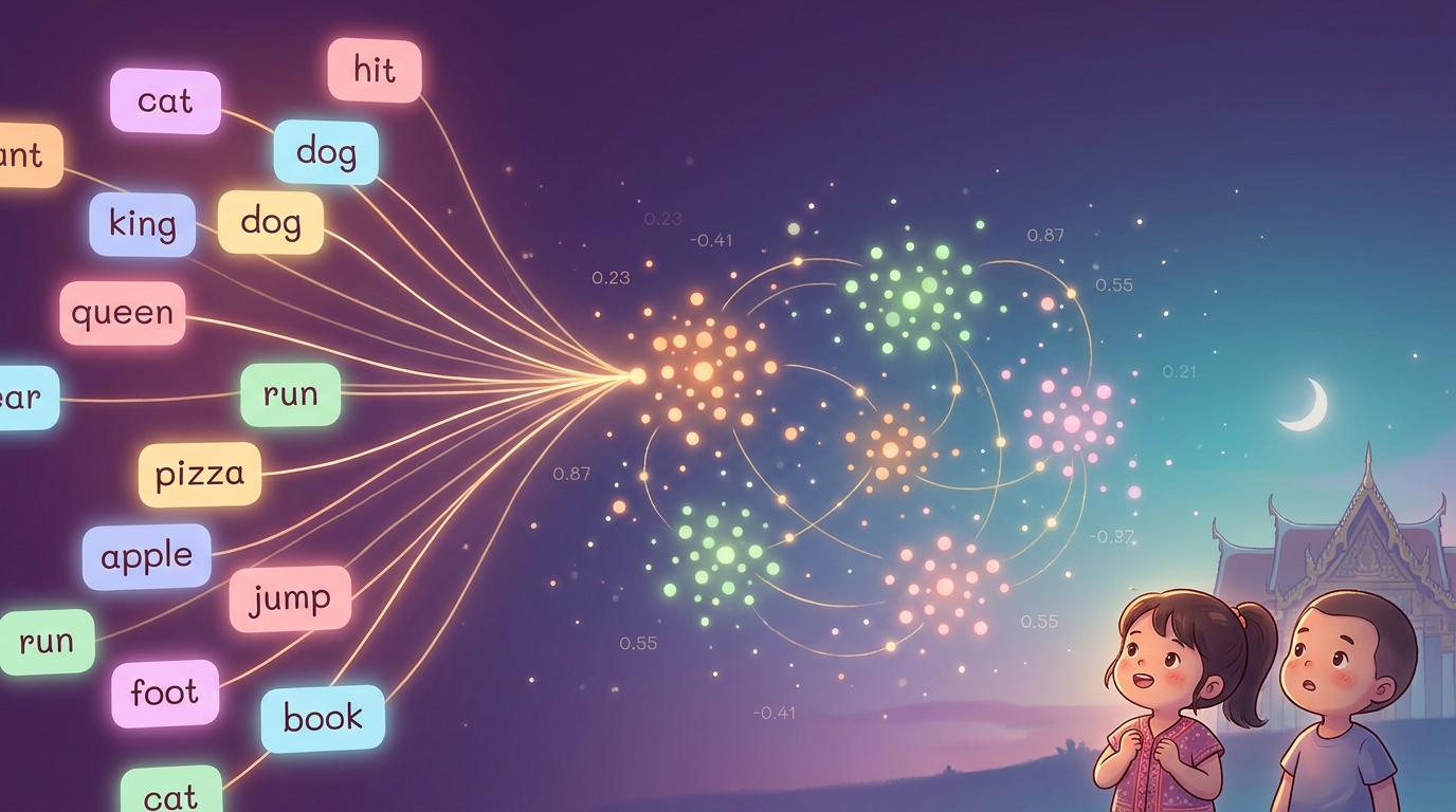 AI embeddings hero illustration