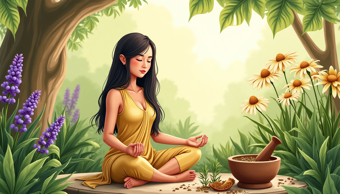 Holistic healing illustration