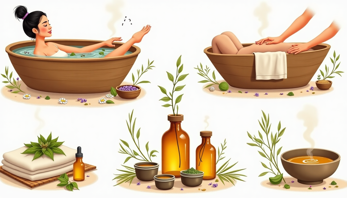 ยาสมุนไพรใช้ภายนอก — ขี้ผึ้ง ผ้าพัน อ่างอาบน้ำสมุนไพร