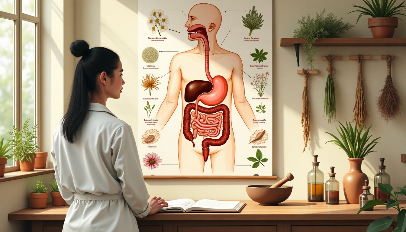 ระบบย่อยอาหารและสมุนไพร — จากปากถึงลำไส้ใหญ่