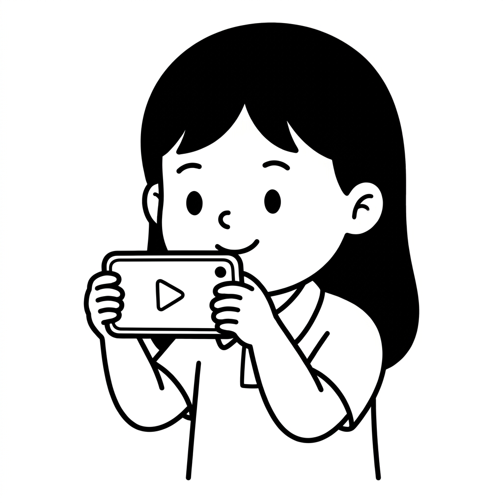 watching a video on a phone